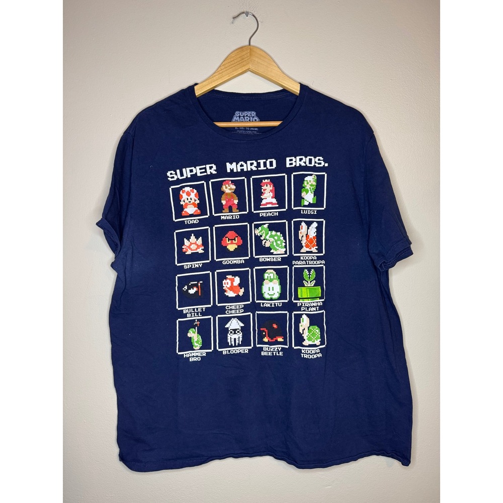 Super Mario Bros Graphic T Shirt Mens XL‎ Nintendo Characters Tee